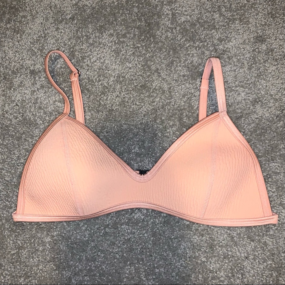 Peach Triangl Bikini Top